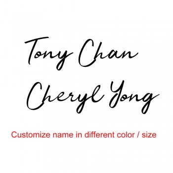 Vinyl Customize English Name Sticker for MTB Carbon Road Bike Bicycle Cycling Race Decals Water Proof 2pcs